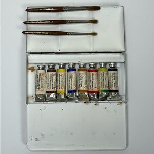 Winsor & Newton Antique Watercolor Paint Set with Sable Brushes